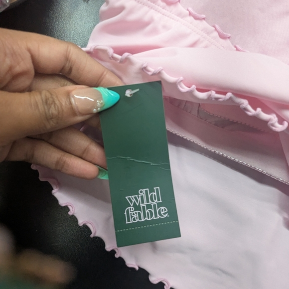 Pink Ruffled Strapless Top - Picture 3 of 4